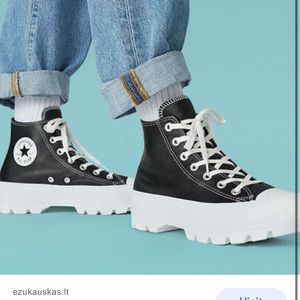 Converse leather lugged shoes